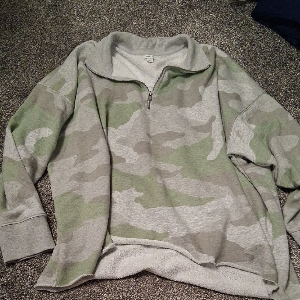 Aerie Camo Quarter-Zip Pullover